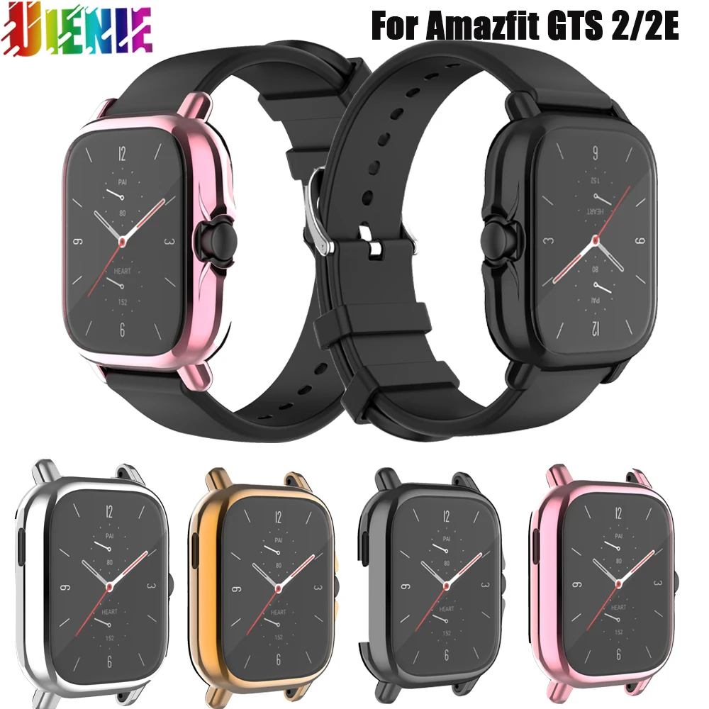 

Full Screen Protective Case Cover For Huami Amazfit GTS 2/GTS 2E Watch Protective Shell Plating Soft TPU Bumper For Amazfit GTS2