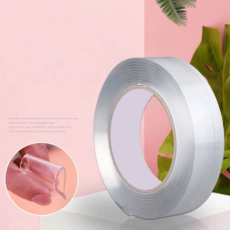 

1/2/3/5m Reusable Double-Sided Adhesive Nano Traceless Tape Removable Sticker Washable Adhesive Loop Disks Tie Glue Gadget