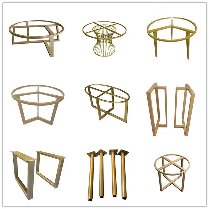 

На заказ современные цветные столы и стулья не ржавые матовые розовое золото серебро стальные кронштейны ножки