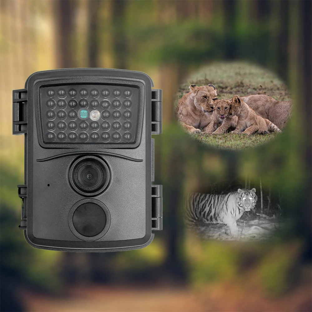 

Hunting Cameras Mini Trail Camera 12MP 1080P HD Game Camera Waterproof Wildlife Scouting Hunting Cam 60Â° Wide Angle Lens