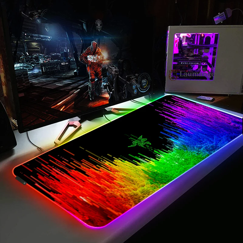 

40*90CM RGB Mouse Pad Gaming Computer Mousepad Backlit Large Mousepad for Desk Keyboard LED Mice Mat rgb Razer Xxl mouse pad