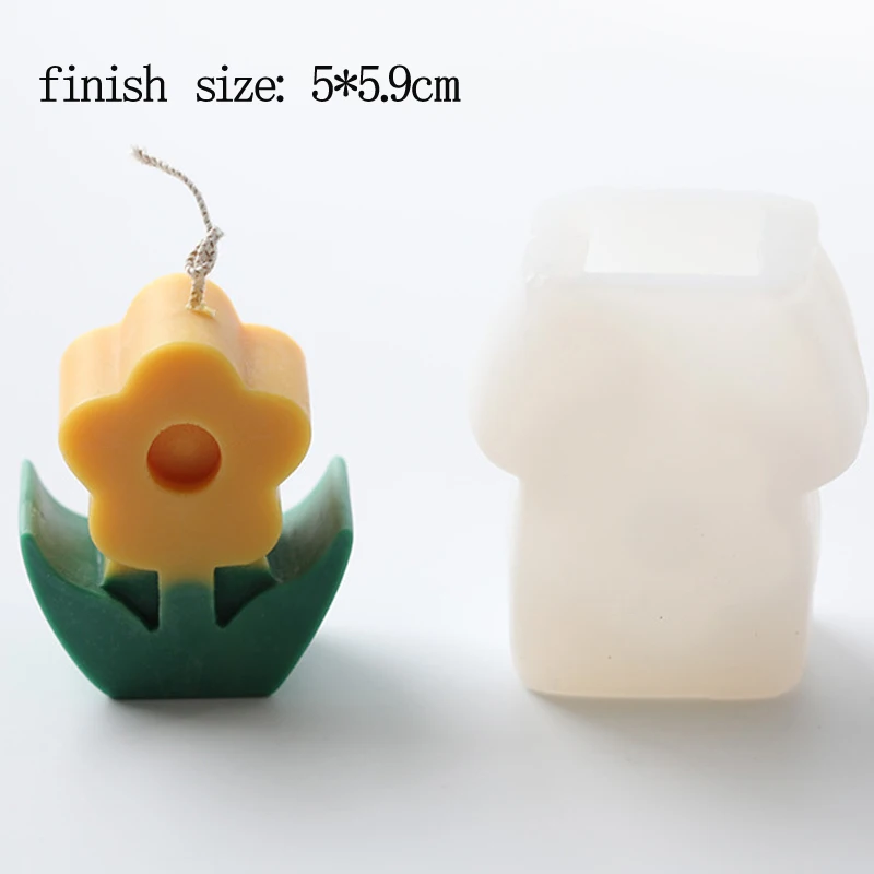 Милый цветок Свеча Плесень Ароматерапия Ароматические украшения DIY силиконовые