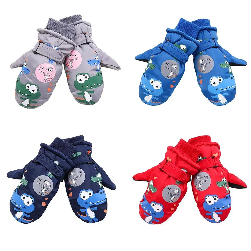 

Non-slip Thick Warm Windproof Fleece Lined Skating Gloves Toddler Kids Mittens Children Mittens Snow Mittens