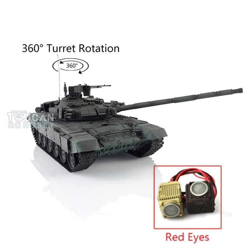 

Heng long 1/16 TK7.0 Plastic Russia T90 RTR RC Tank 3938 W/ 360° Turret Red Eyes Infrared Battle Military Vehicle Toy TH17844