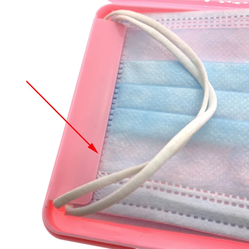 

5Pcs Mask Storage Box Ion Disinfection Portable Mask Holder Organizer Face Masks Container Dustproof Mask Case