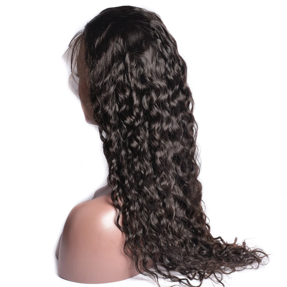 360 парик с фронтальным кружевом предварительно сорвал волосами младенца волна