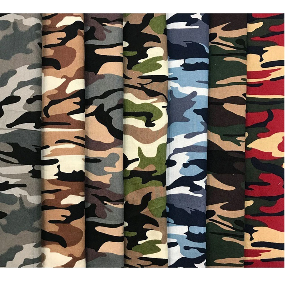 

90cm*145cm Camouflage Print Cotton Cloth Camo Cotton Poplin fabric diy sewing toys cap Tissu