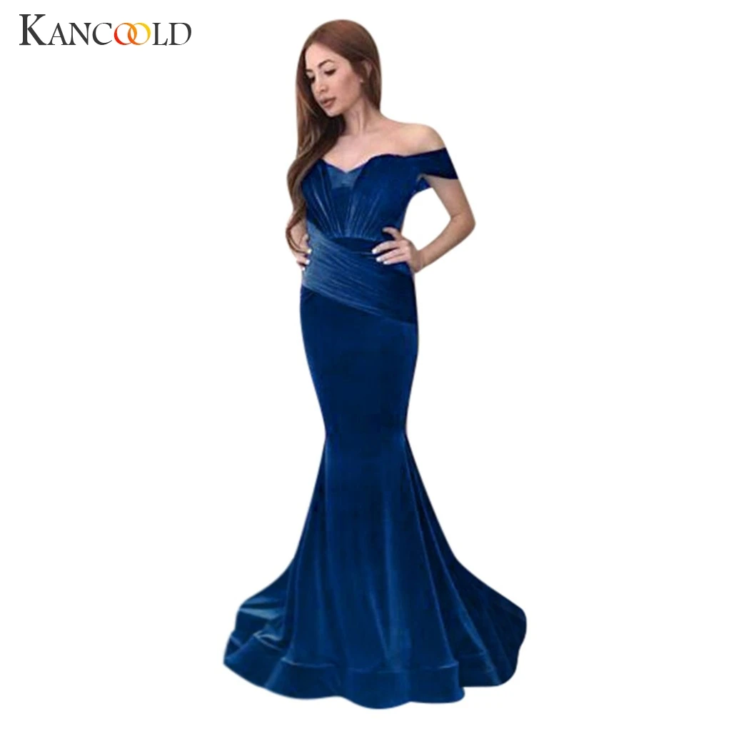 Формальное вечернее платье KANCOOLD 2019 красивое новое женское русалки с длинным