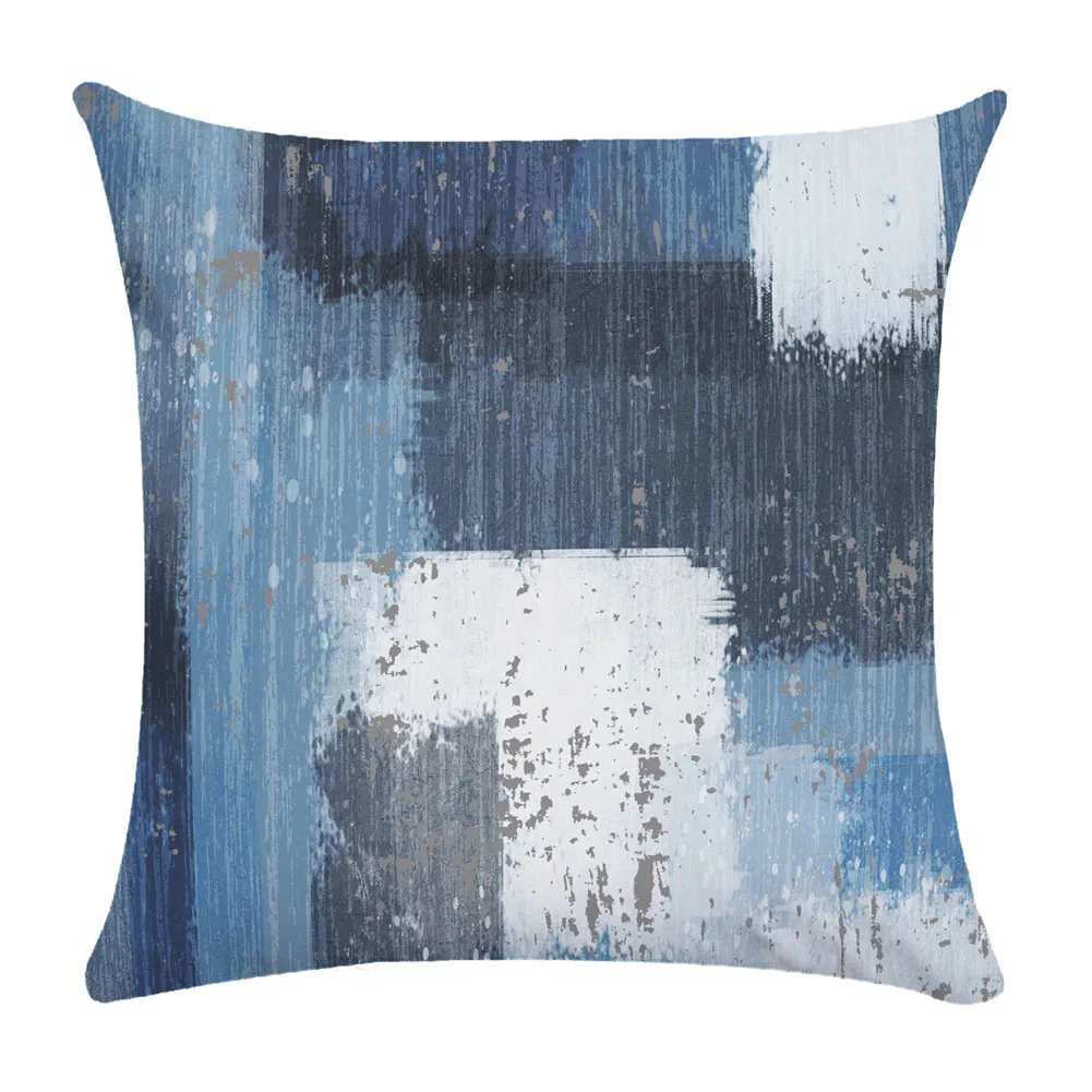 

Retro Abstract Cushion Cover Living Room Pillow Cover Decorative Oil Painting Home Bedroom Brushed Square Pillow Case