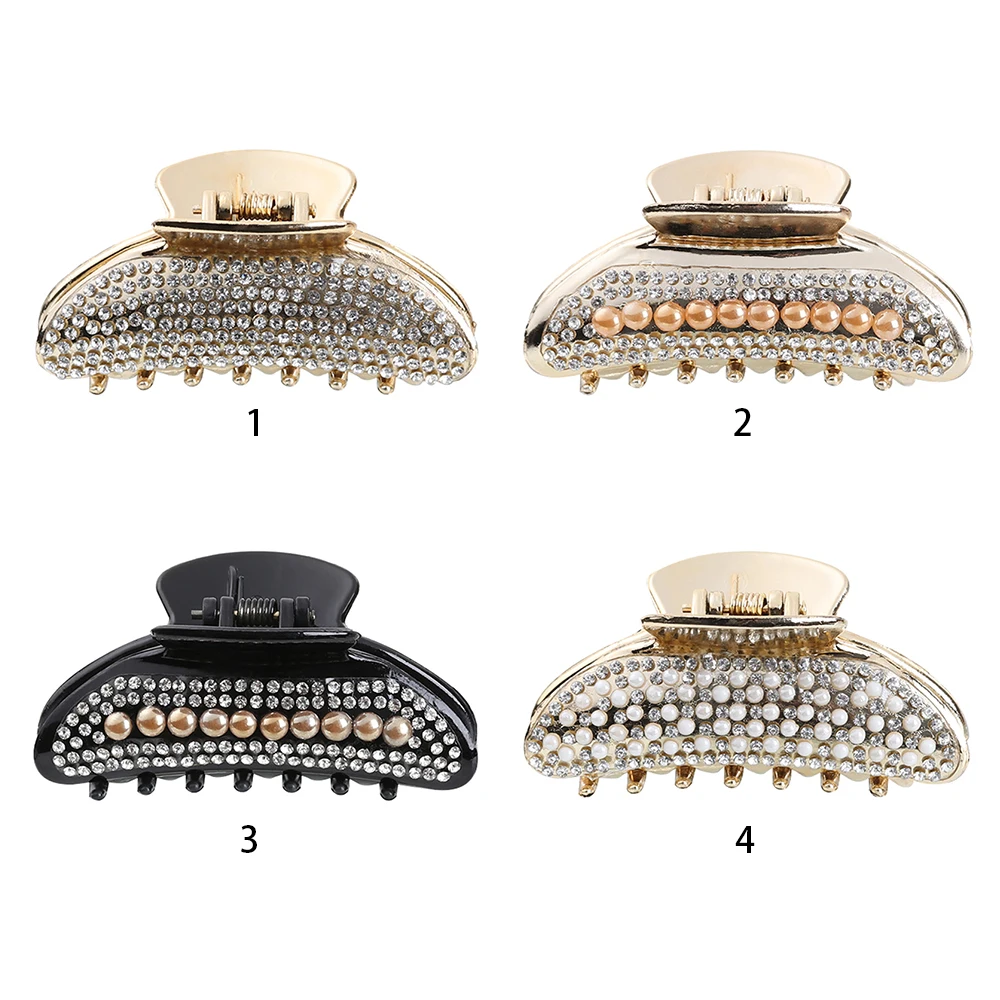 1 шт. жемчужные стразы заколки крабы для волос пряжки головные уборы модные