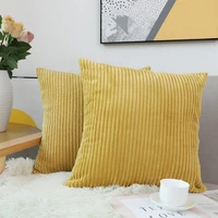 2pcs square cushion cover throw pillow covers set cushion cases comfortable corduroy pillowcases for sofa bedroom car