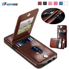 Кожаный чехол в стиле ретро с отделением для карт для iPhone XS XR 1111 Pro Max для Samsung S8S9 Plus Note 9, откидной Чехол из искусственной кожи с держателем