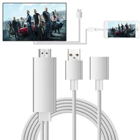 1m usb to hdmi compatible mirror cast convert cable with audio mhl for iphone ipad lighting android phone mi micro usb
