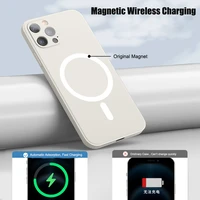 new liquid silicone magnetic phone case for iphone 12 13 pro 11 max 11 x xs xr 7 8 plus mini se magsafing soft cover