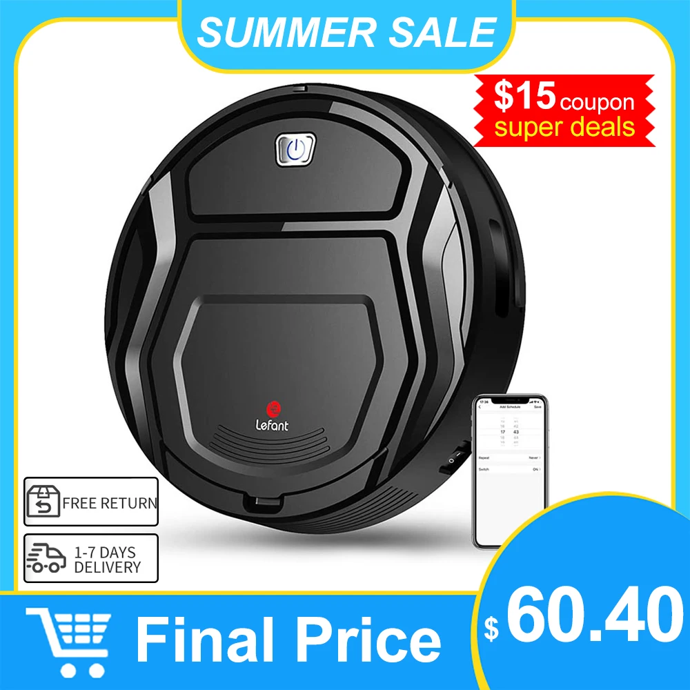 Мини робот пылесос моющий Lefant M201 пылесосы беспроводные подходит для домашних