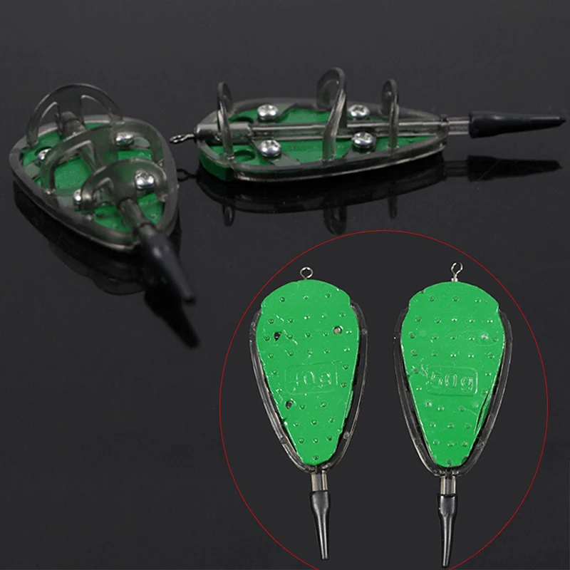 7.3cm 20g-100g Fishing Feeder With Mould Carp Lead Sinker Method Bait Lure Accessories