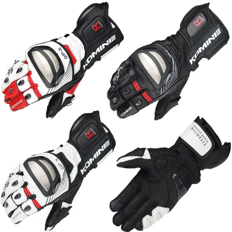 Новые мужские кожаные мотоциклетные перчатки без Перчатки кожа titanium сплав