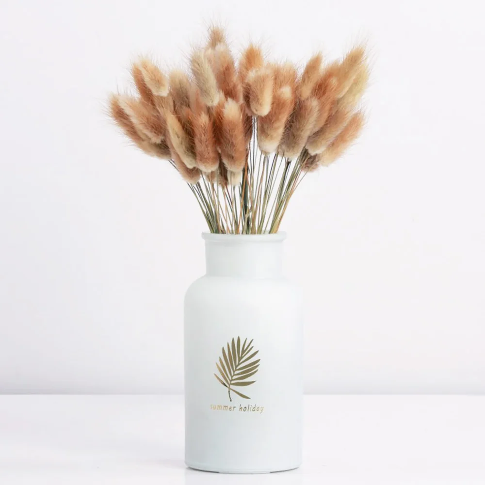 

50 pcs Natural Dried Flowers Bunch Rabbit Tail Grass for Home Wedding Decoration Real Flower Bouquet NO VASE