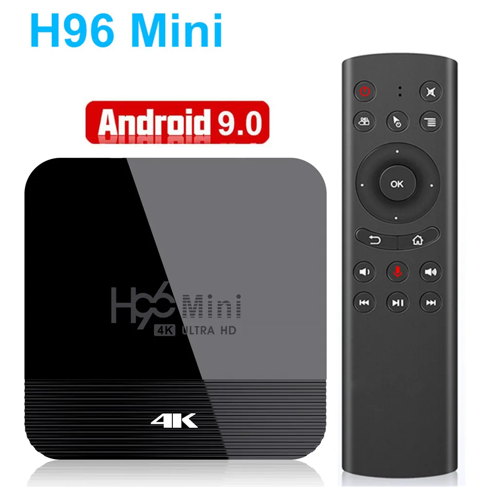 H96 Мини Android 9 0 ТВ коробка с двумя камерами процессор Rockchip RK3328A 2 4G/5G Wi Fi Blueooth 4 к