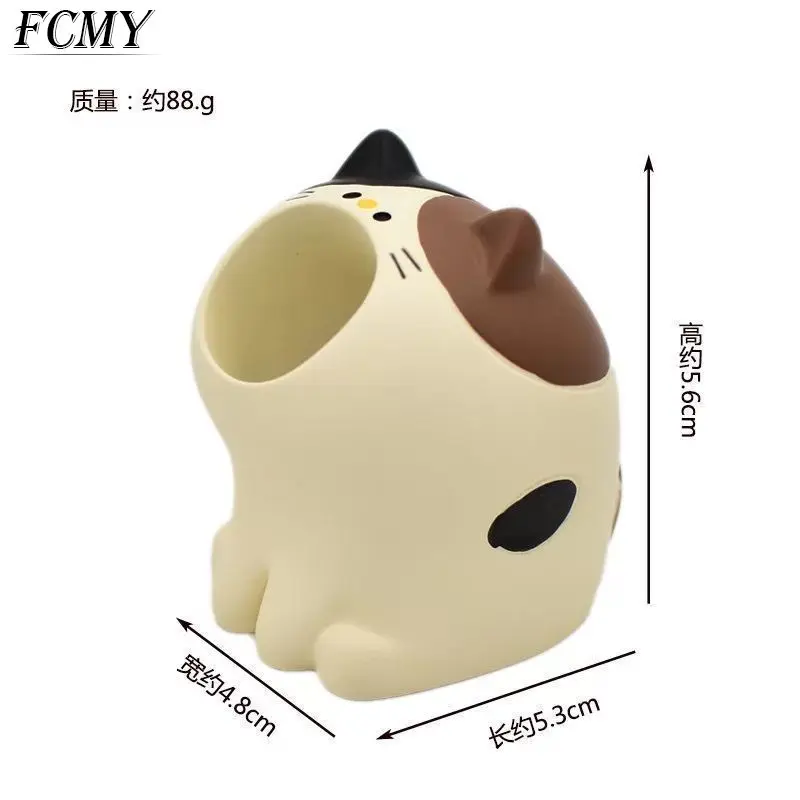 

Cute Dry cat resin Pen Holder Stand Storage Tube Office Desk Organizer Pencil Pot Storage Box Kids Gift
