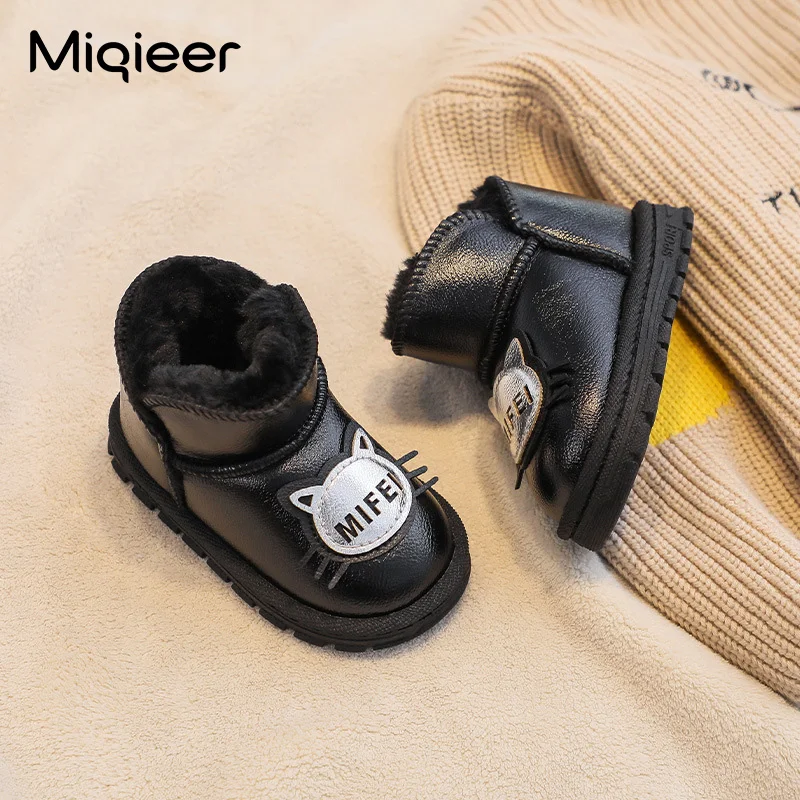

Fashion Baby Children Boots 2021 Winter Girls Kids Snow Ankle Boots Waterproof Non Slip Warm Plush Outdoor Walking Sports Shoes