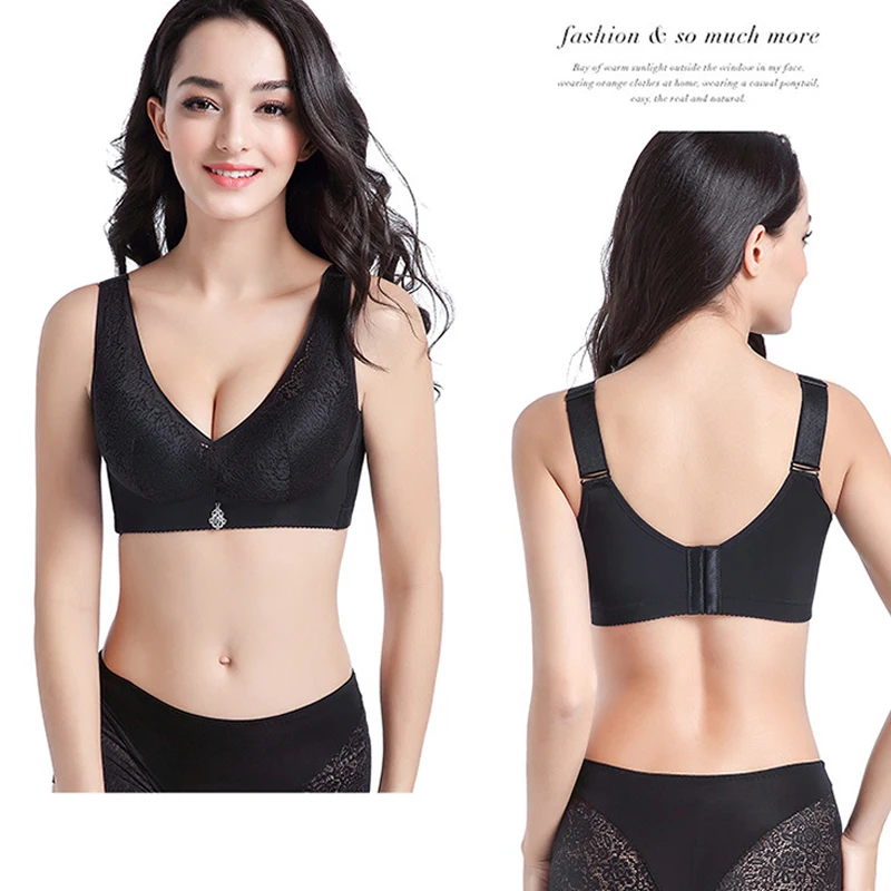 Женский бюстгальтер без косточек минимайзер размера плюс кружевной тонкая