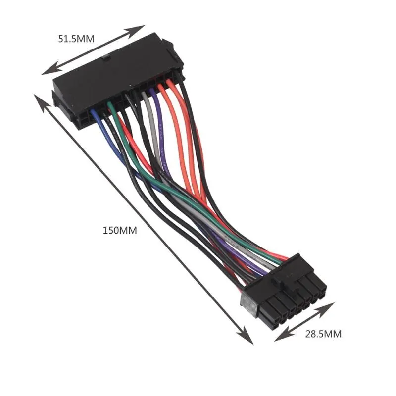 

from Y38 Adaptateur Atx 24 broches 14 broches, Long cable d'alimentation pour ordinateur de bureau, tout en cuivre