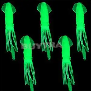 

1pcs Luminous Squid Skirts Soft Lure Pesca 10.5cm Night Fishing Lure Octopus Glow Rubber Artificial Bait For Tuna Sai