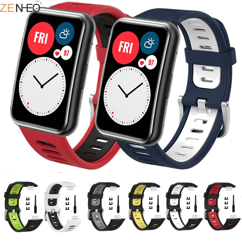 

Ремешок сменный силиконовый для Huawei Watch Fit Band, спортивный умный Браслет для наручных часов, аксессуары для Huawei Fit, 2021