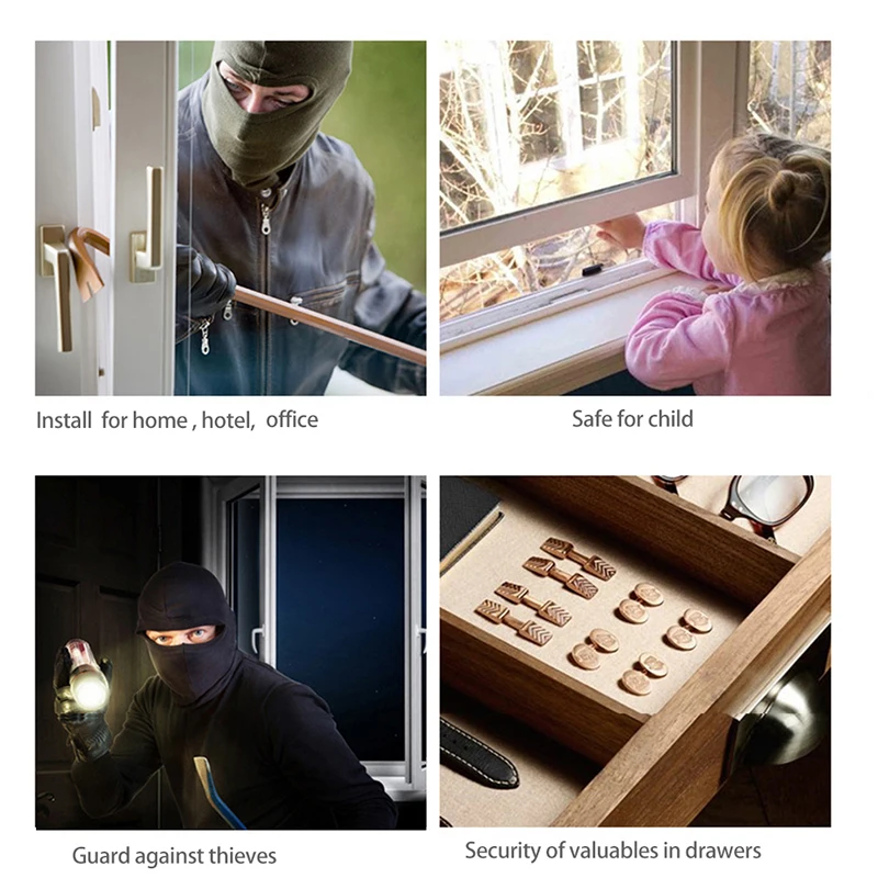 Беспроводной Предупреждение сигнализации двери Сенсор Магнитный охранной окна