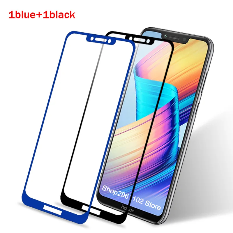 Защитное стекло для чехол для Huawei Honor Play Honer Play закаленное стекло на Huwei Honor Play HonorPlay COR-L29 6,3 дюйма - Цвет: 1black and 1blue