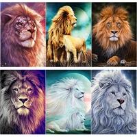 new 5d diy diamond painting animals cross stitch full square round drill lion diamond embroidery crafts home decor manual gift