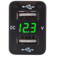 Самые модные 4.2A Dual USB Автомобильное зарядное устройство вольтметр 12 в разъем USB адаптер зарядное устройство s Быстрый двойной порт USB Автомобильное зарядное устройство для Toyota - Название цвета: FTWU-G