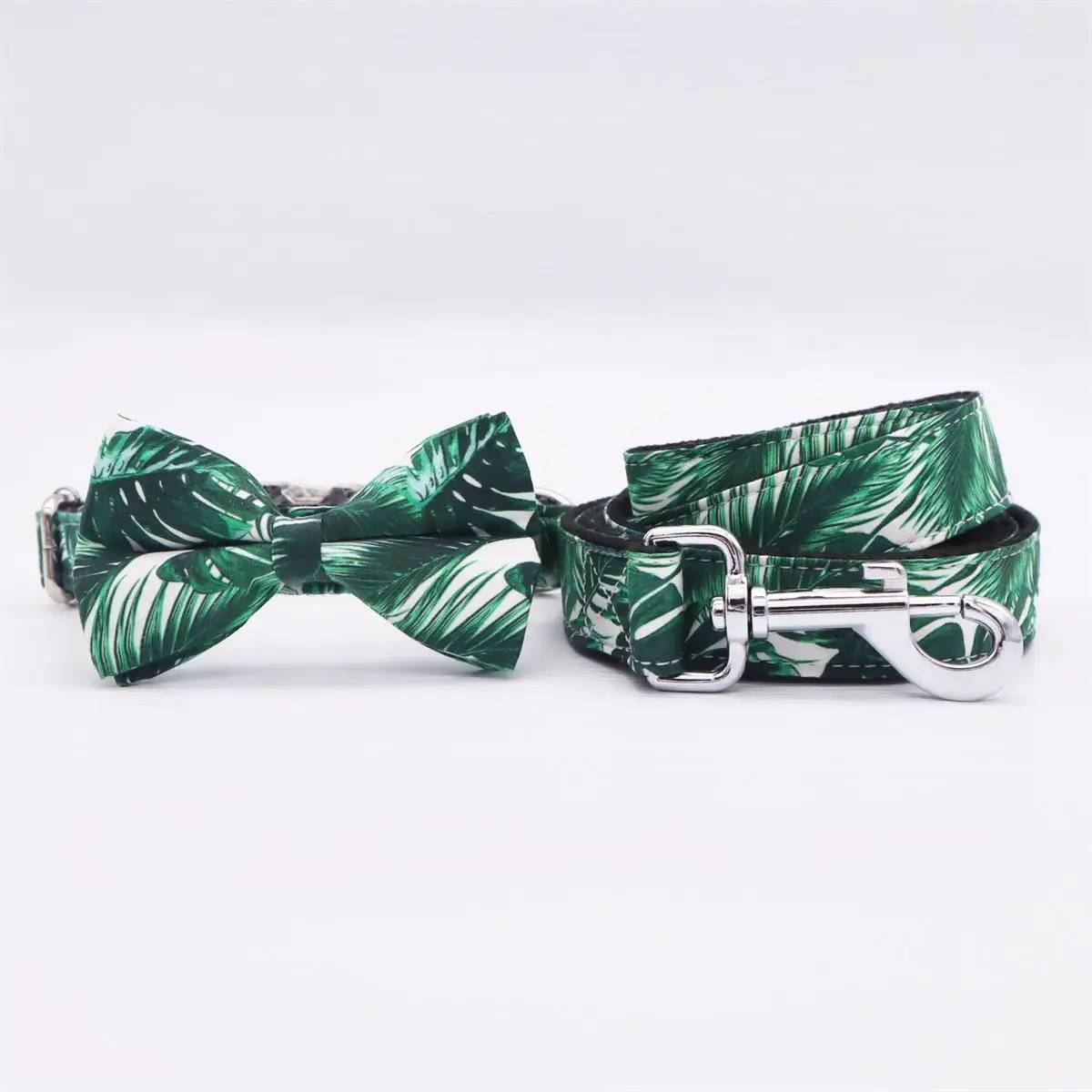 Ошейник и поводок для собак с галстуком бабочкой красивая металлическая пряжка