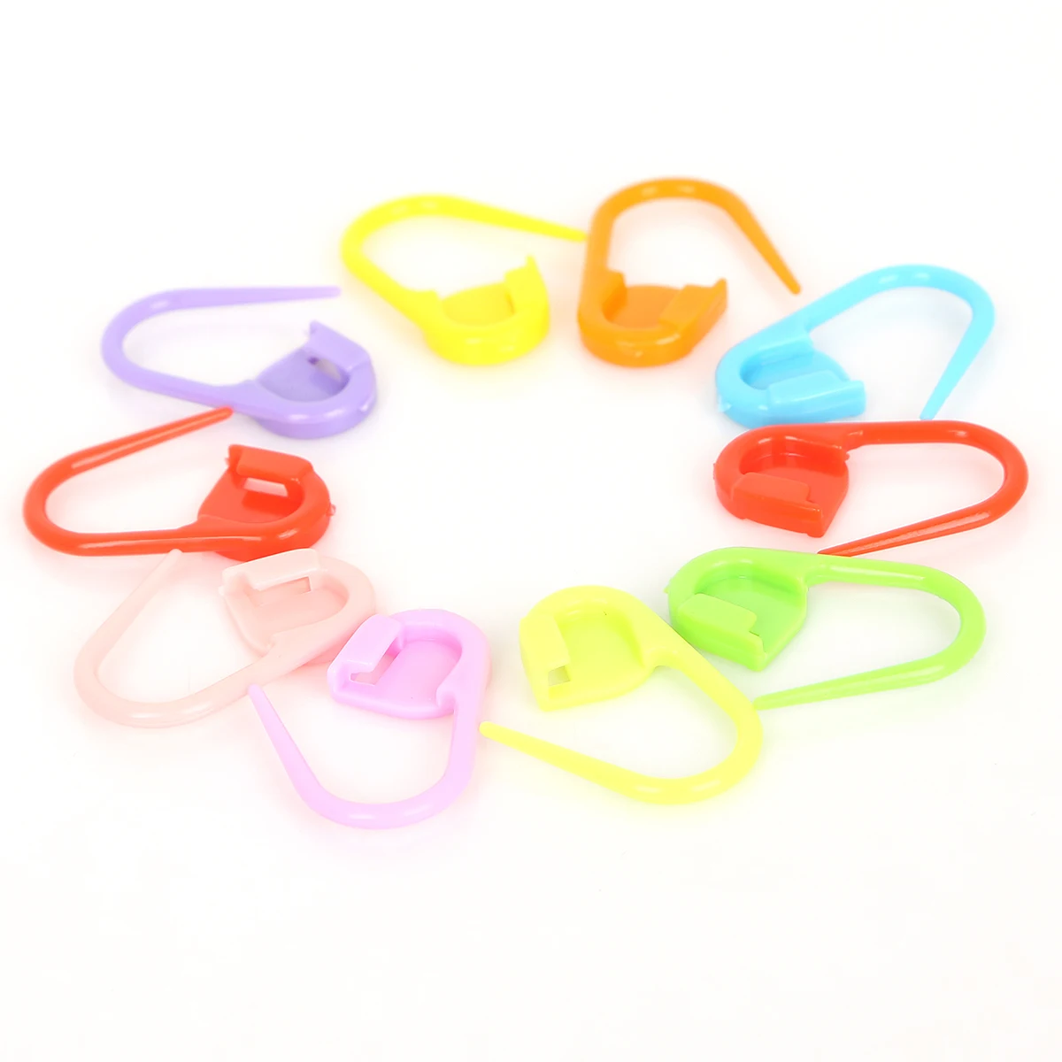 10PCS MIX 22mm Locking Stitch Marker Lock Sewing Pins Plastic Ring Markers for Knitting &amp Crochet DIY tools sweater | Дом и сад