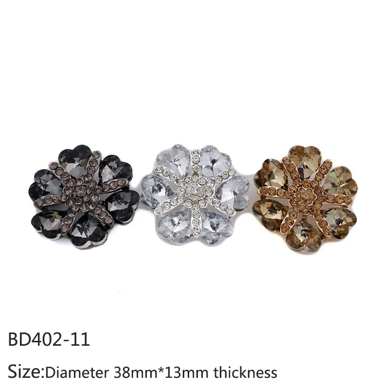 Meetee 2pcs 35/38/46mm Rhinestone Buckle Fur Decor Buttons DIY Metal Coat Handmade Craft Sewing Accessories BD402 | Дом и сад