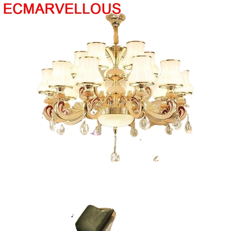 Para Comedor Lampadari imperni A Sospensione Crystal Luminaria Deco дом Lampen современный подвесной