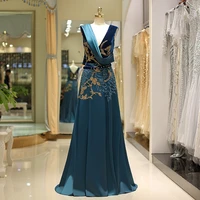 gorgeous sleeveless luxurious prom dresses sequins turkey egypt formal evening party dress ladies special occasion banquet gowns