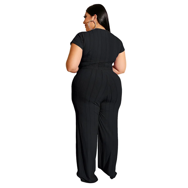 4XL 5XL плюс размер женский костюм комплект из 2 предметов сексуальные женские топы с коротким рукавом брючные костюмы повседневные Модные брюки наряды Большие размеры 3XL