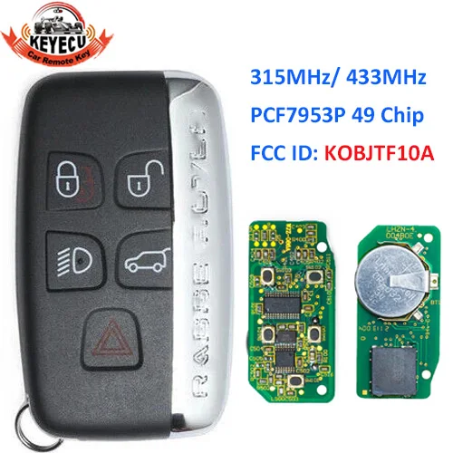 Пульт дистанционного управления KEYECU 315 МГц 433 для Land Rover LR4 Range Evoque Sport 2012 2013 2014 2015 2016