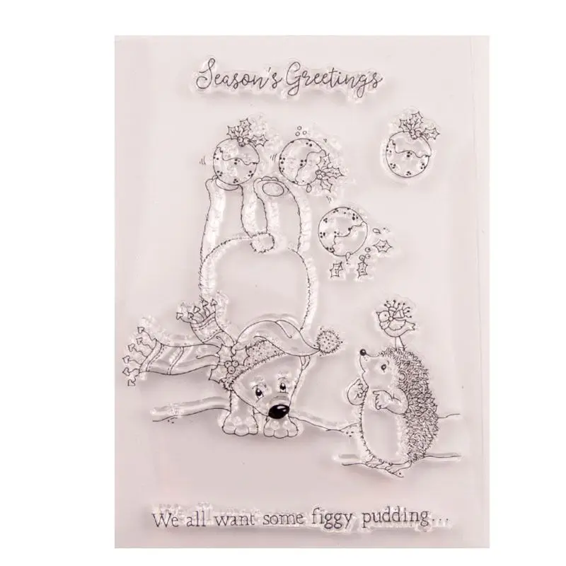 Рождественский силиконовый прозрачный Печатный штамп DIY Скрапбукинг альбом