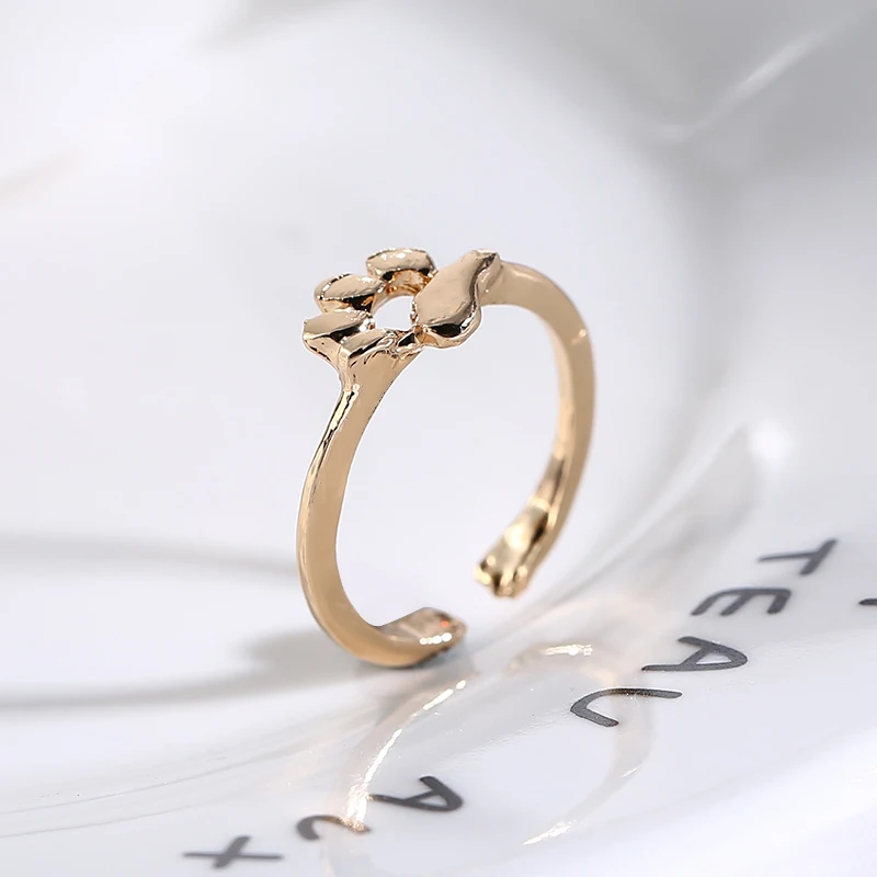 Милое кольцо в виде животных милое с изображением кота собаки лапы регулируемое