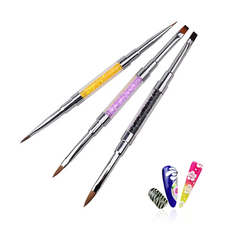 

XZM women tool art Manicure tools Double-head Painted Pen Crystal Light Therapy Pen with Rhinestone Pen fashion beautiful