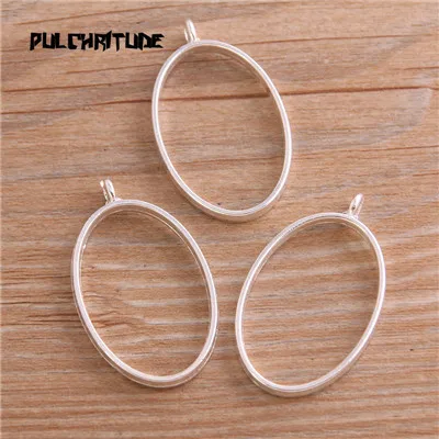 Bright silver 4 PULCHRITUDE, 6 шт./лот, 14 видов стилей, ярко-серебристого цвета, сплав, ювелирные изделия, аксессуары, геометрический брелок, полый клей, пустая подвеска, поднос, ободок - Окраска металла: Bright silver 4