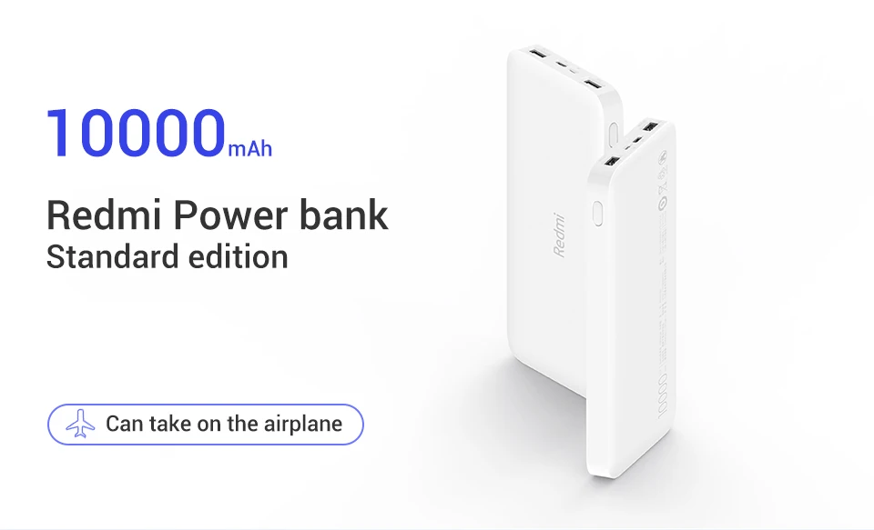Xiaomi Redmi Power bank 10000mAh USB Type C Mi Powerbank 20000 Qi Fast Charger Portable Charging Poverbank External Battery