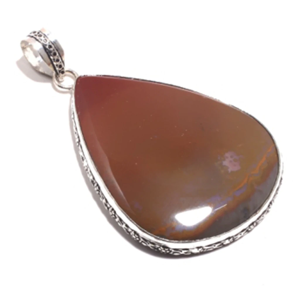 Подлинный Dendrite Опал подвеска серебряный покрытый медь ручной работы женщин