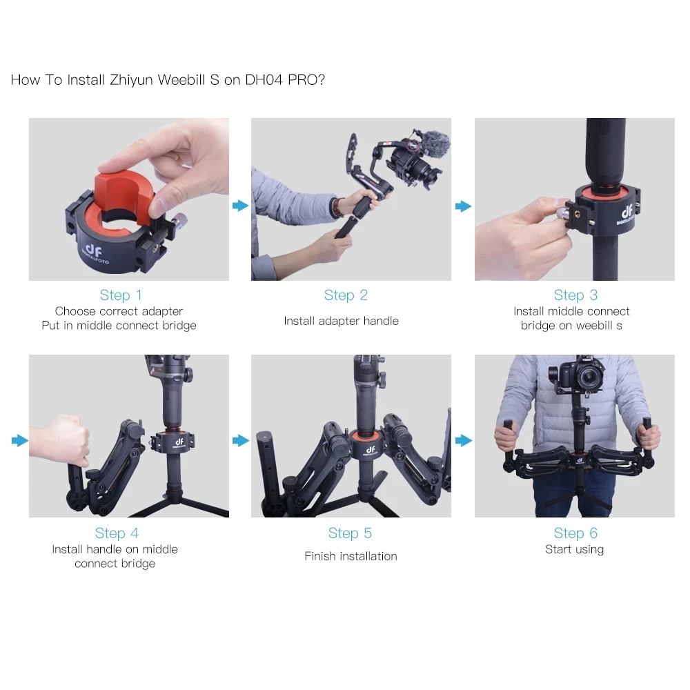 DH04 PRO 3 осевой шарнирный стабилизатор с пружиной и двойной ручкой 4 5 кг медведь