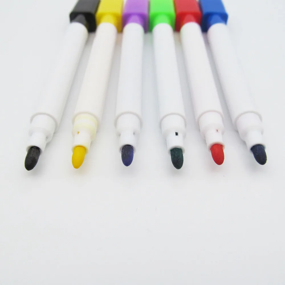 

14pcs Colorful Whiteboard Pen Black White Board Markers with Eraser School Supplies (Yellow and Red Rod for Each 4pcs, Blue, Gre