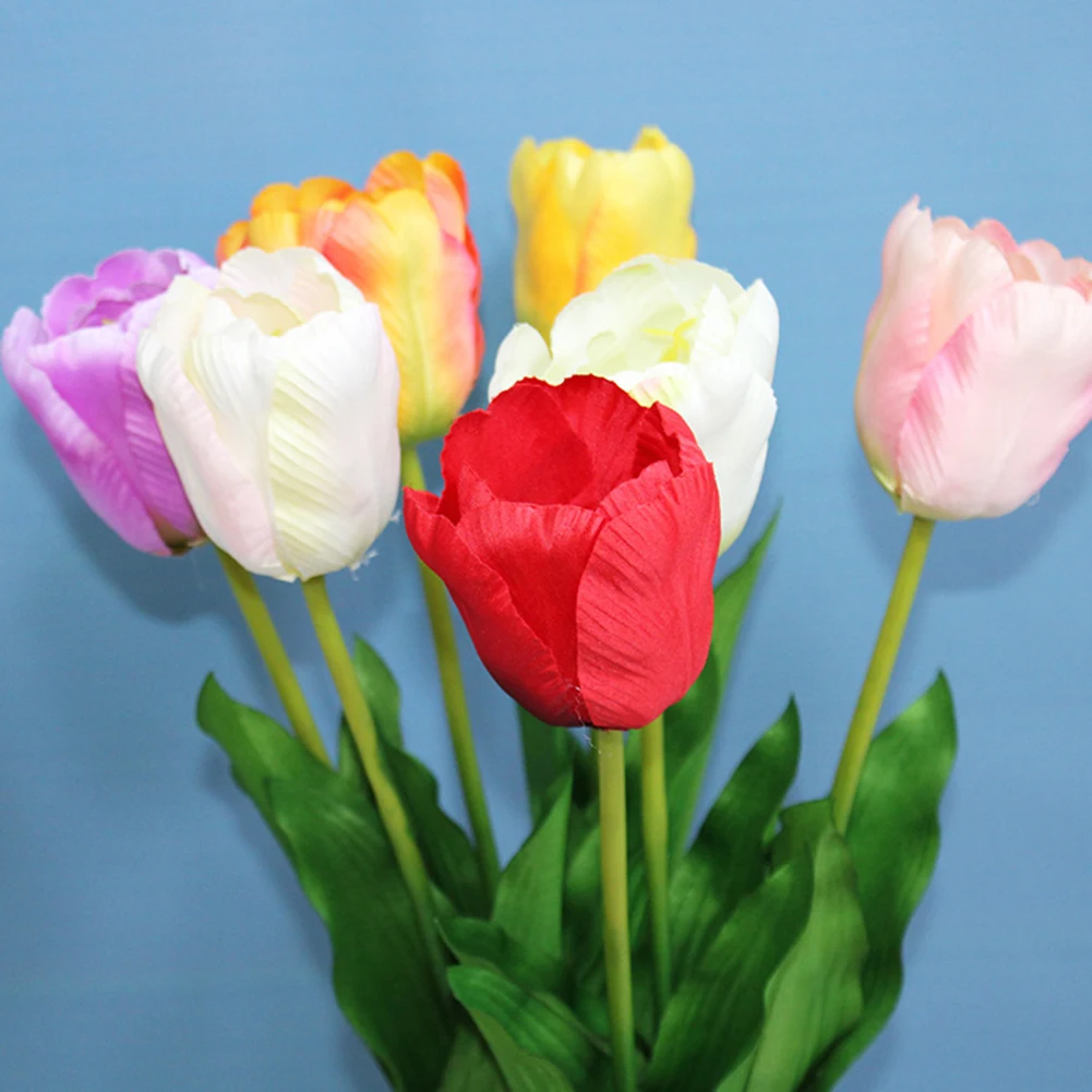 

6/7/8/9/10pcs Tulip Artificial Flower Real Touch Artificial Bouquet Fake Flower for Wedding Decoration Flowers Home Garden Decor