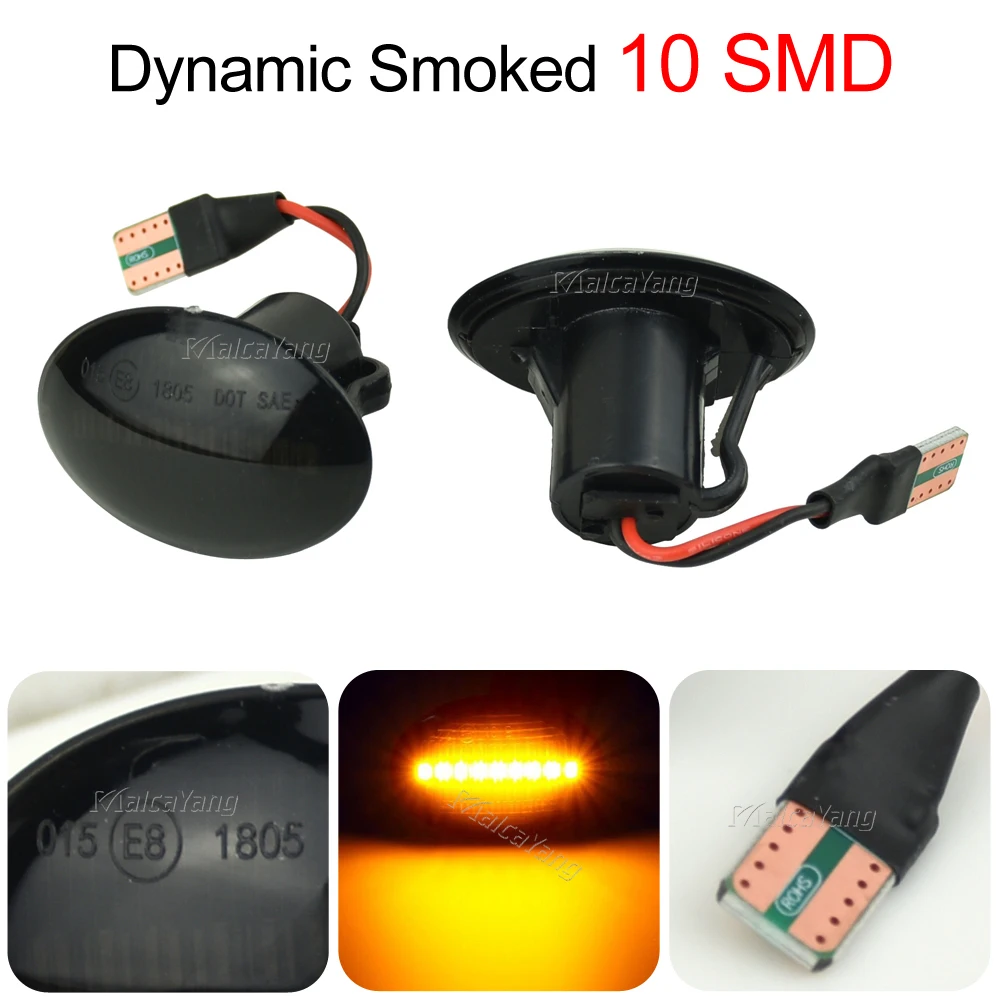 

Sequential Flashing LED Turn Signal Side Marker Light For FIAT 4S 63 3P NUOVA 500 ABARTH Ford KA DESDE Lancia YPSILON Maserati